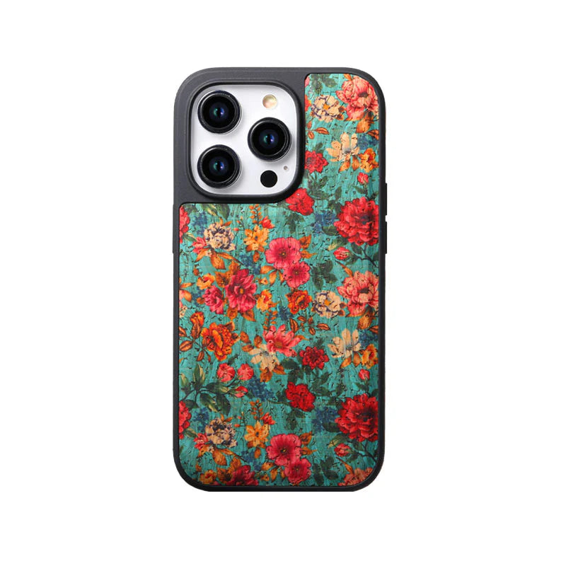 Magnet Leather Flower Pattern Phone Case For iPhone Red(Compatible With Magsafe)- 644008992112