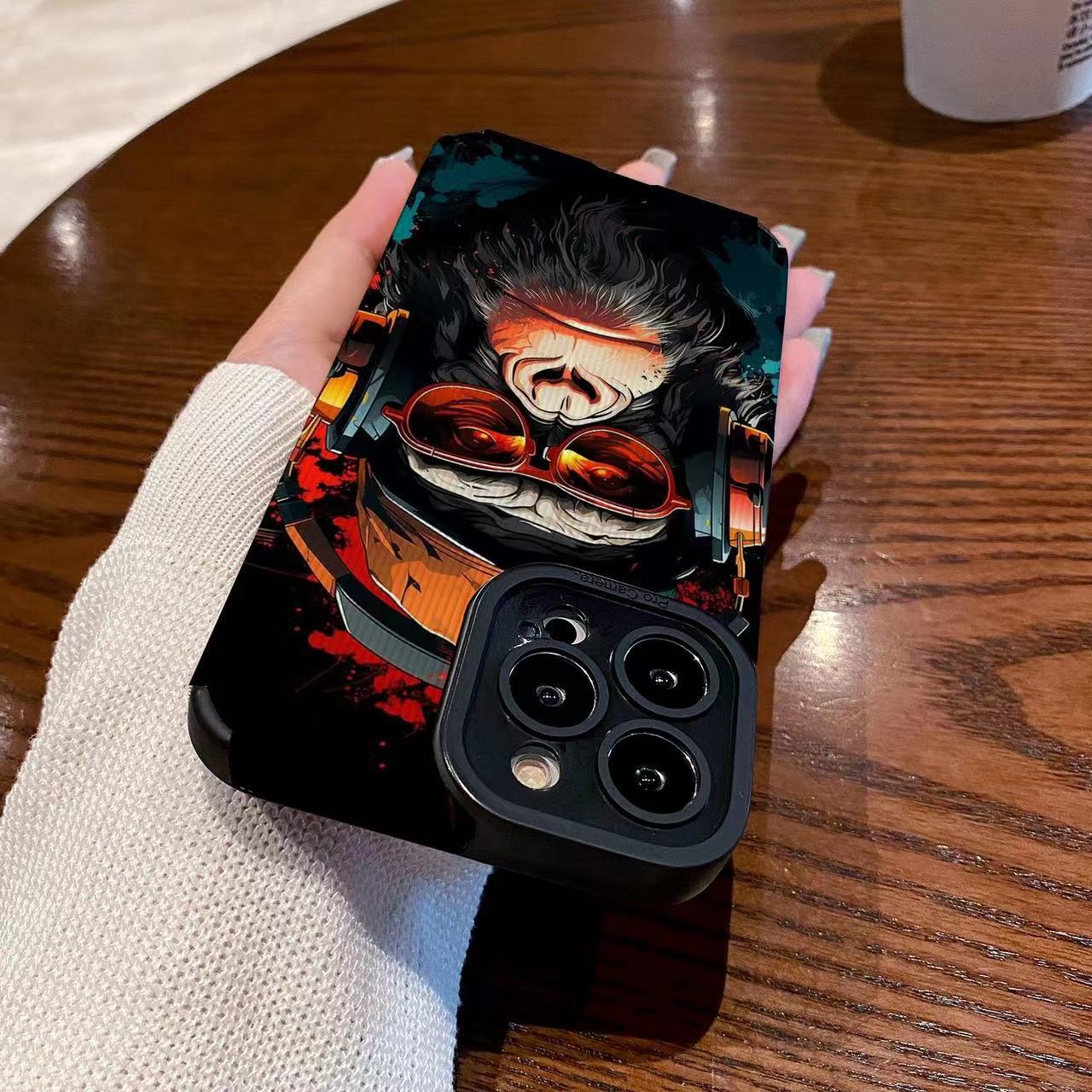 Personalized colorful gorilla print phone case for Apple devices