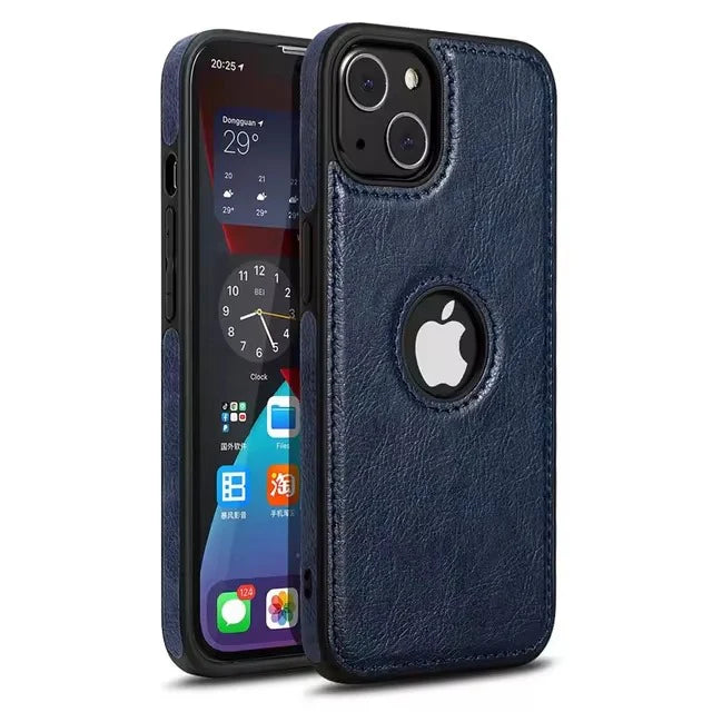 Luxury Business Leather Stitching Phone Case For iphone