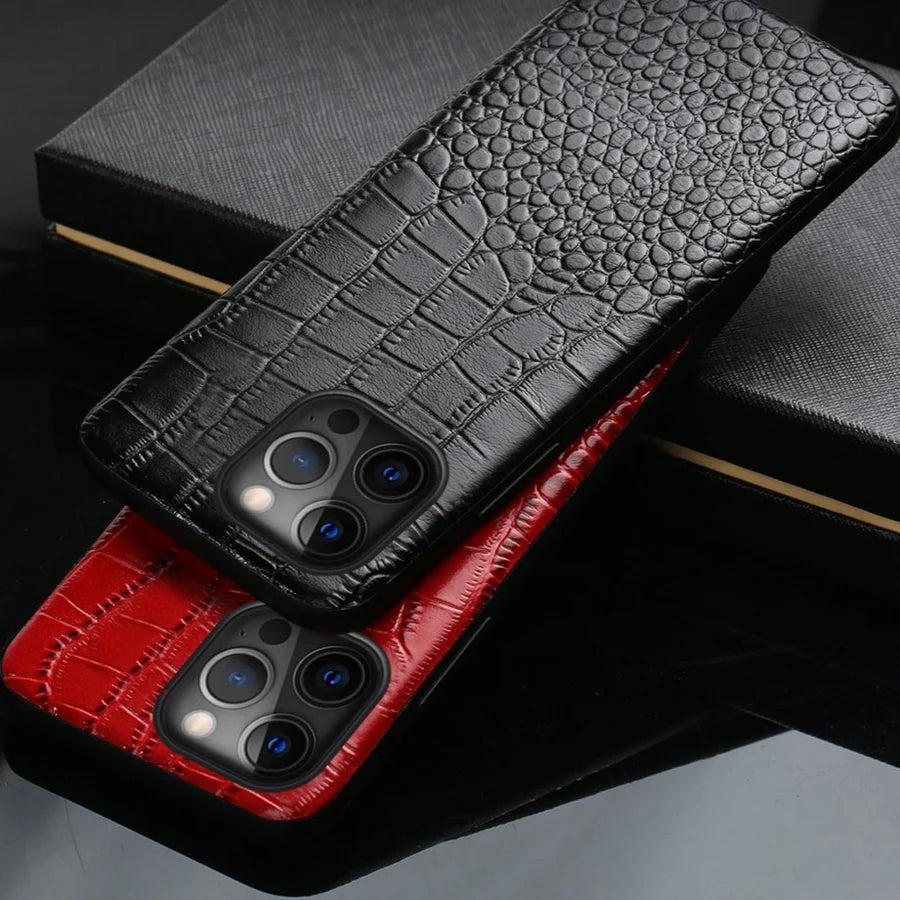 Full protective Lmitation Crocodile Leather Texture Phone Case for iPhone