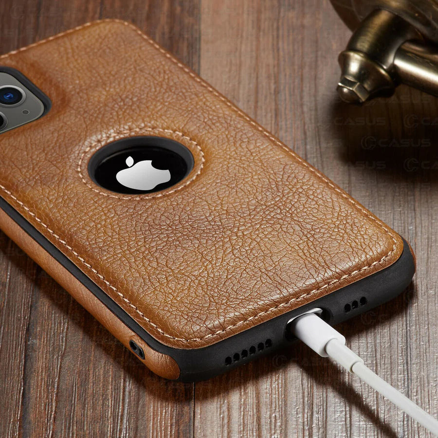 Luxury Business Leather Stitching Phone Case For iphone