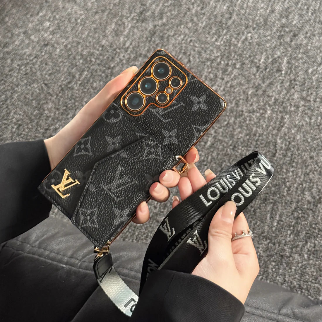 Advanced Leather Samsung Phone Case with Wallet and Strap