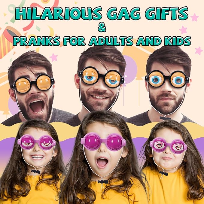 Crazy Eyes Party Glasses 🤪👀 — Funny Googly Eye Gag Toy for Kids & Adults