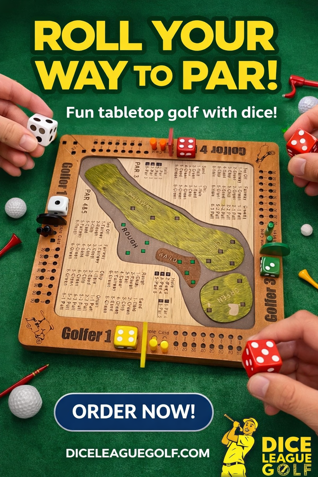 Tabletop Dice Golf Game - The Dice League