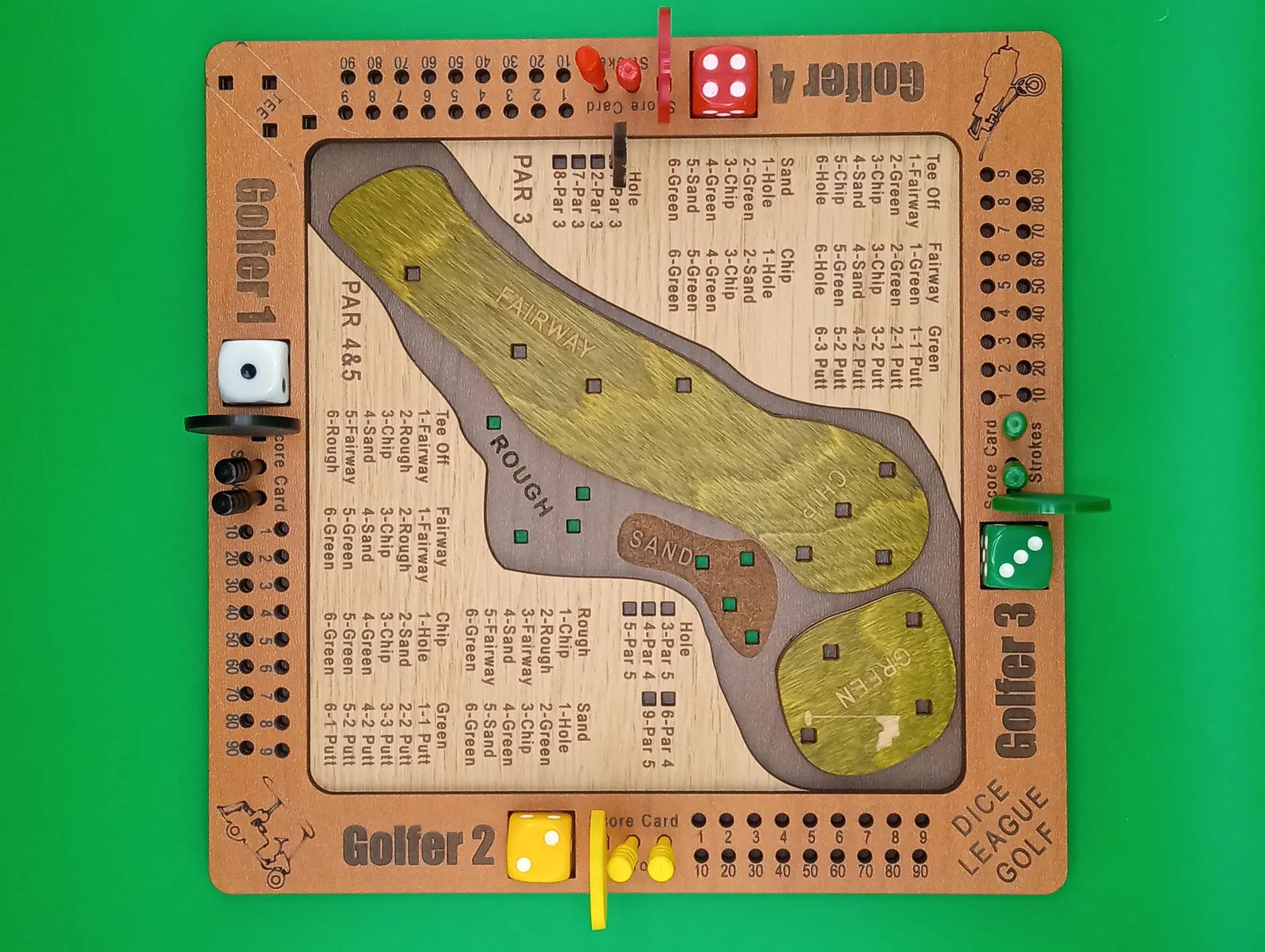 Tabletop Dice Golf Game - The Dice League