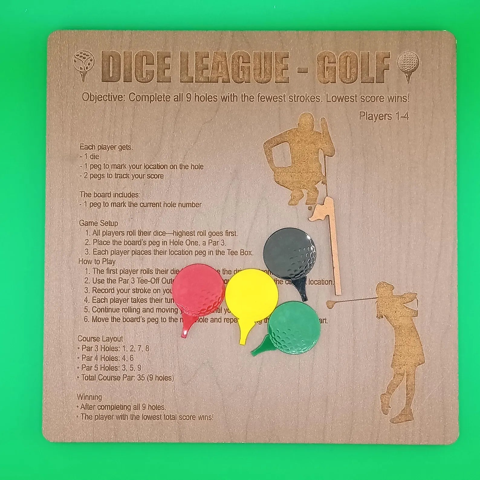 Tabletop Dice Golf Game - The Dice League