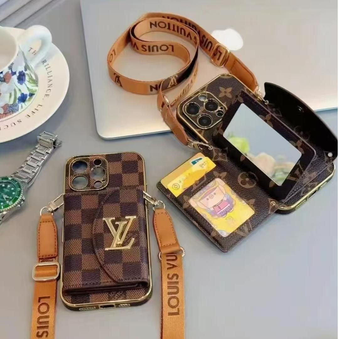 Luxurious leather cardholder-style iPhone case for the New Year