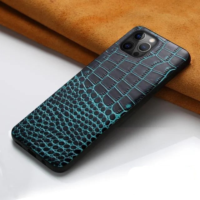Full protective Lmitation Crocodile Leather Texture Phone Case for iPhone